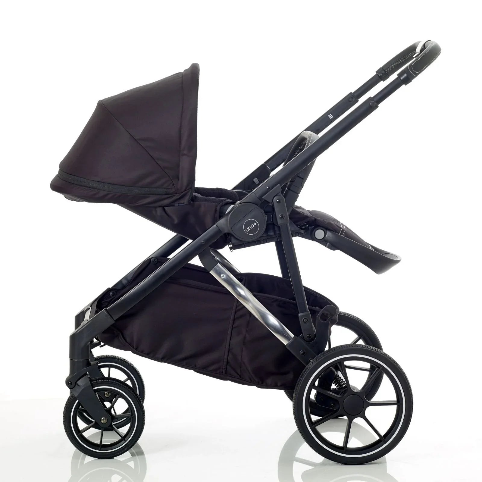 Mee-Go UNO Plus 3-in-1 with ISOFIX Base Travel System - Black/Chrome
