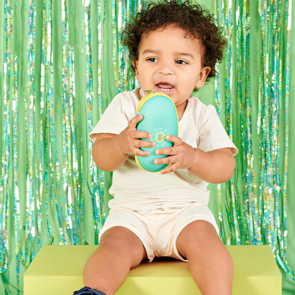 Babiators Travel Case - Aqua with Yellow Trim