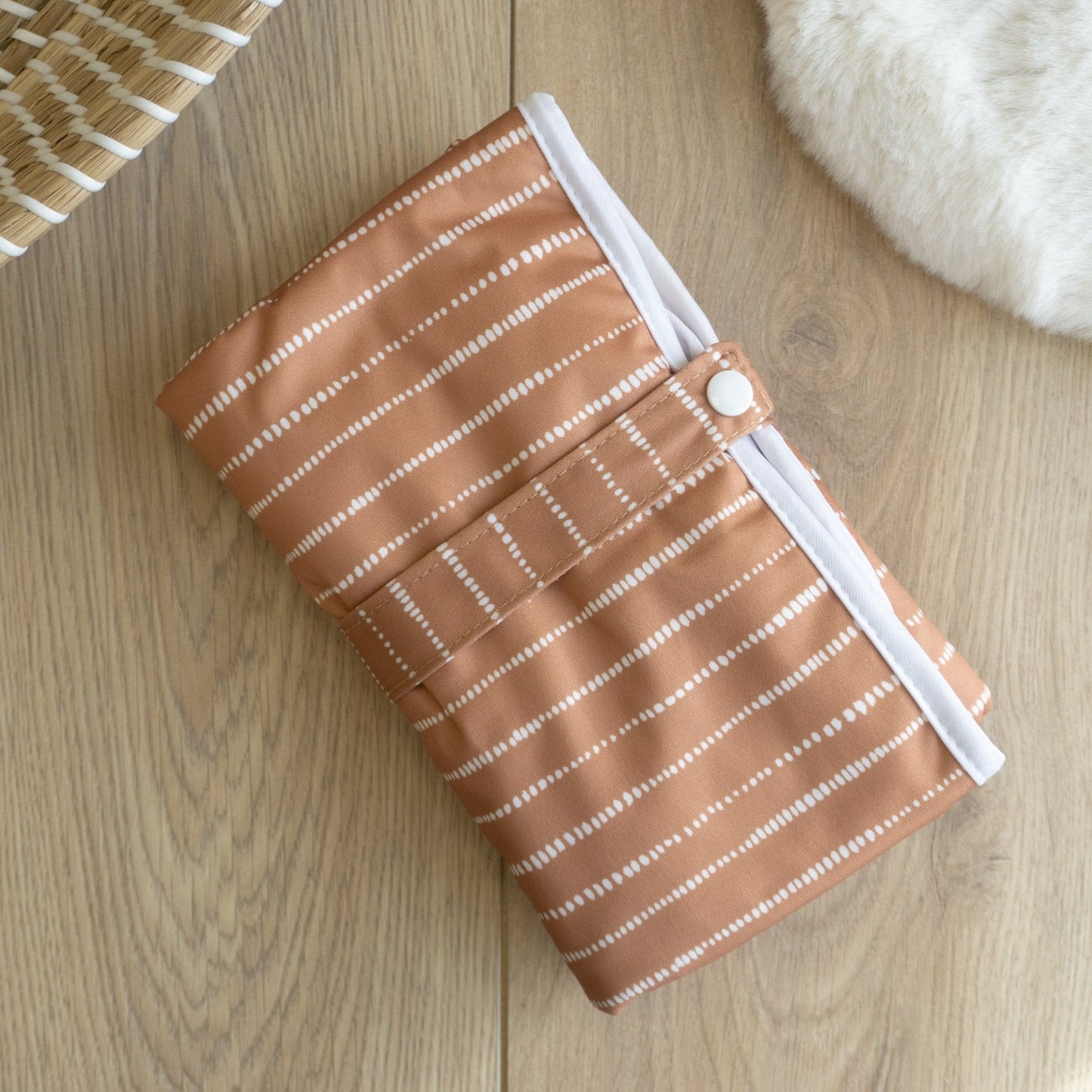 Baby Travel Changing Mats - Dune Tan with White