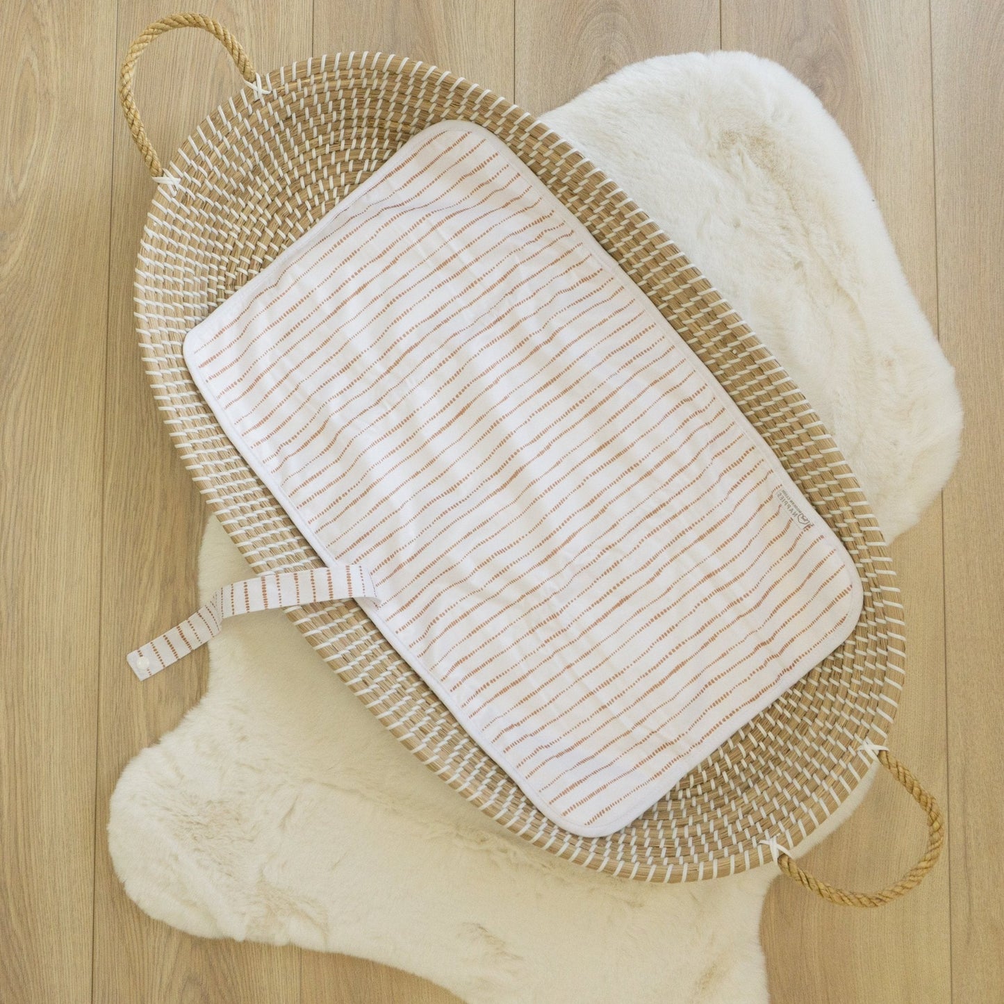 Baby Travel Changing Mats - Dune White with Tan