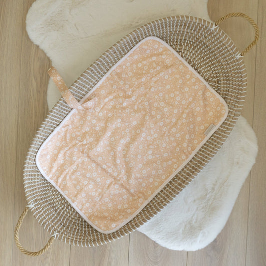 Baby Travel Changing Mats - Flower Power Peach
