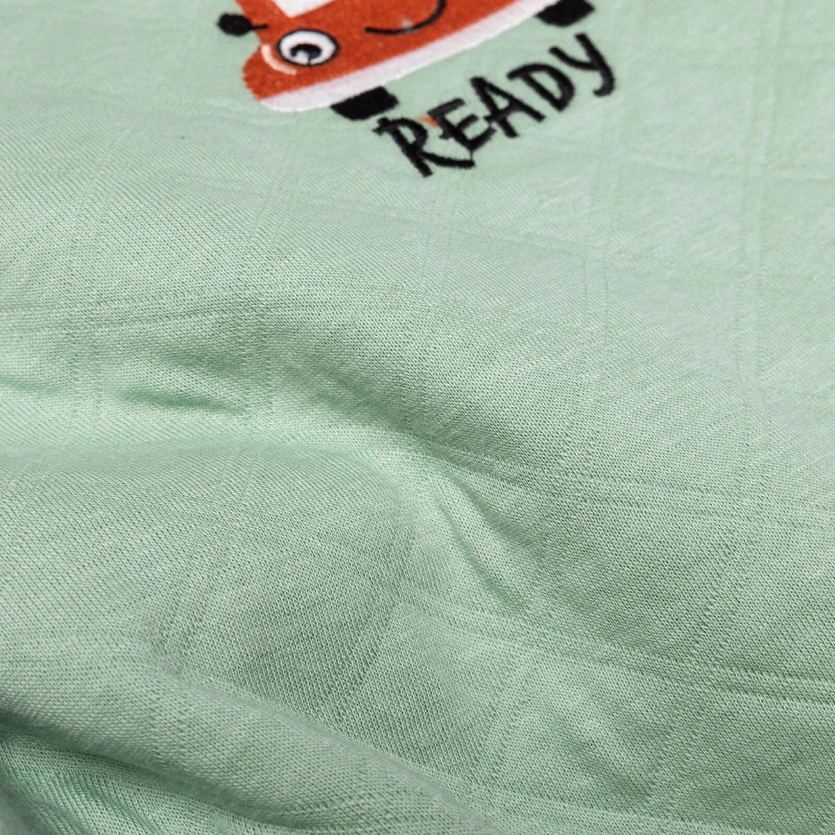 HelloBaby Boys Tracksuit Vehicles Little Car Crew Neck Long Leg Short Sleeve - Green