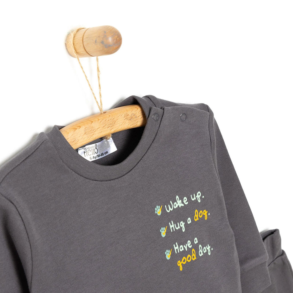 HelloBaby Basic Boy Text Printed Jogging - Anthracite