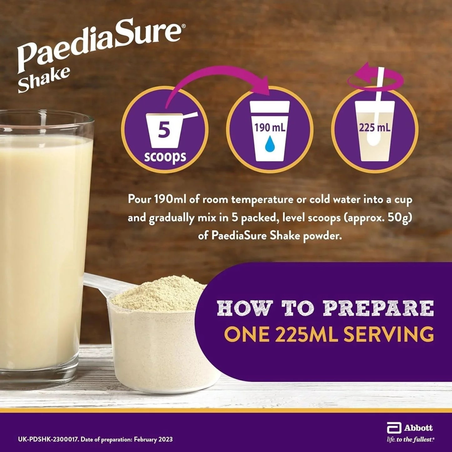 PaediaSure Shake Vanilla Flavoured Nutritional Supplement Powder for Kids 850g