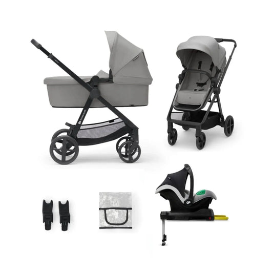 Kinderkraft Newly Mink Pro 4-in-1 Travel System - Moonlight Grey