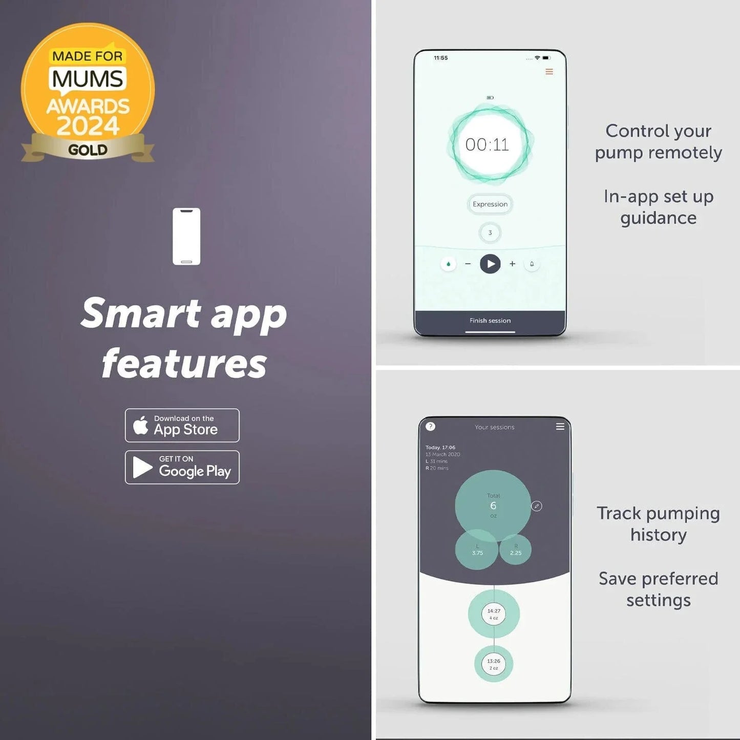 Elvie Stride Hands Free Double Electric Breast Pump