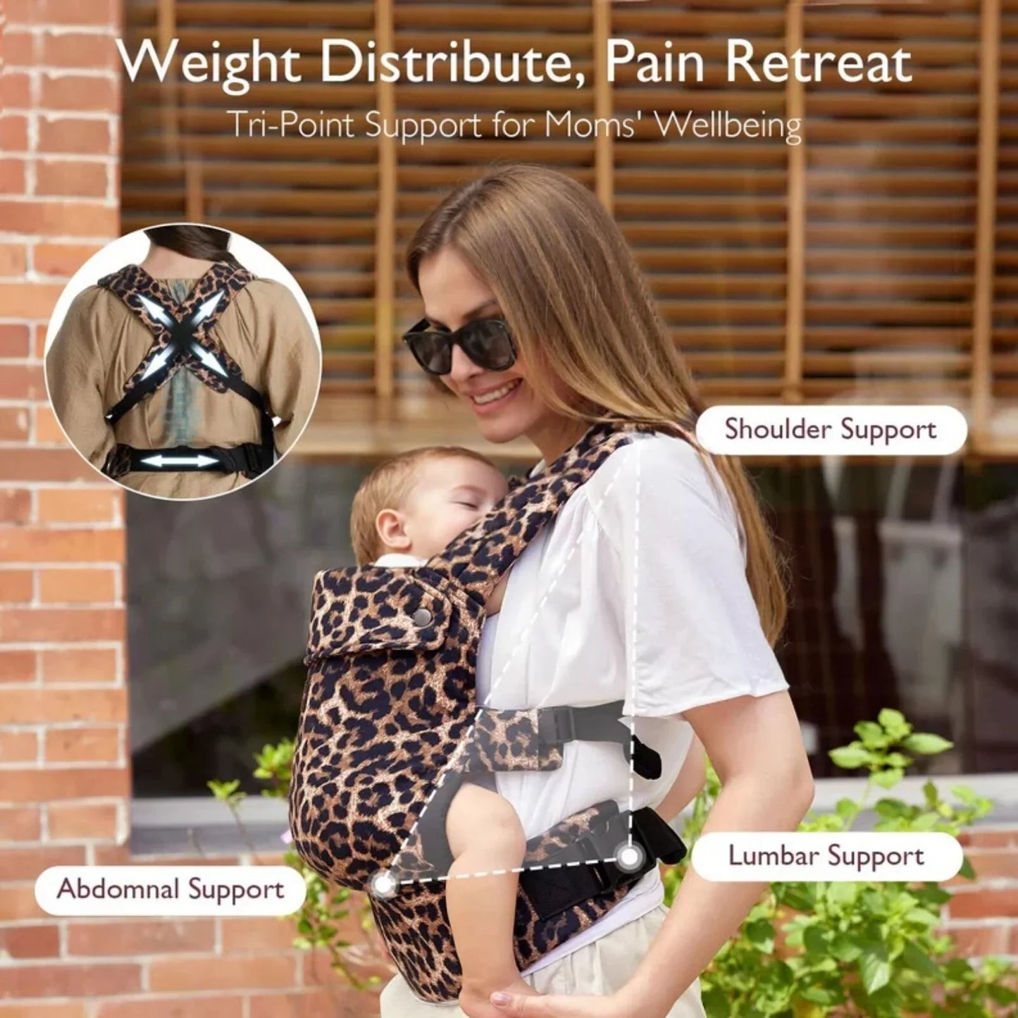 Momcozy Baby Carrier Newborn to Toddler Cotton - Leopard