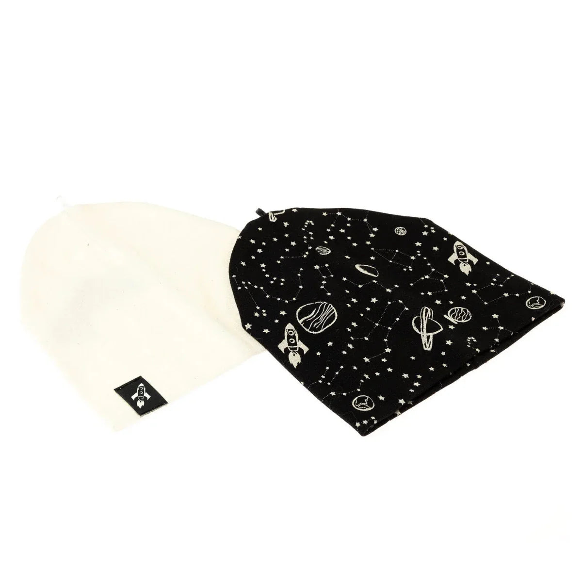 Little Plane Boys 2-Pack Hat Space - Black