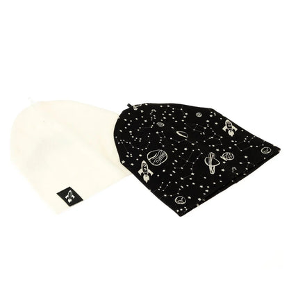Little Plane Boys 2-Pack Hat Space - Black
