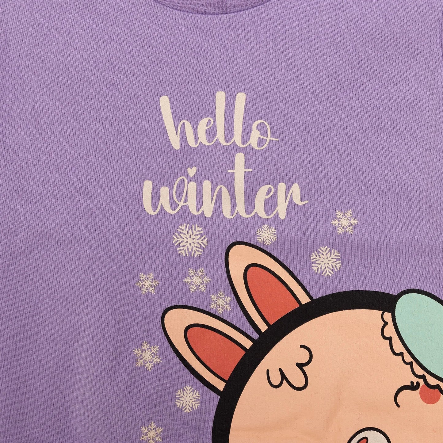 HelloBaby Baby Girl Animal Printed Sweatshirt - Purple