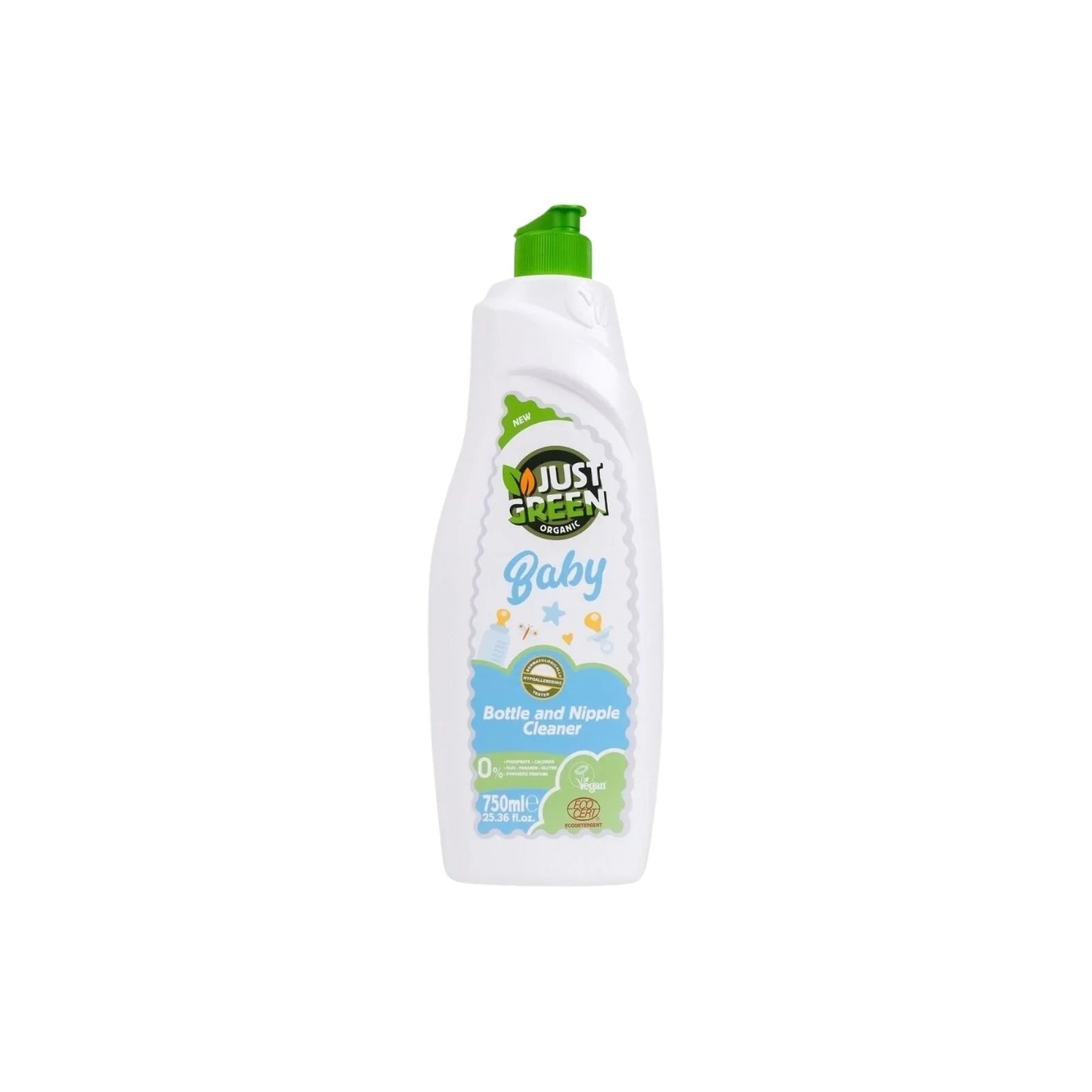 Just Green Organic Baby Bottle & Nipple Cleaner 750ml