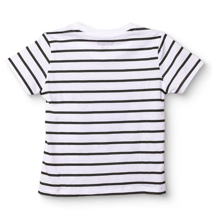 HelloBaby Boys T-shirt Bear Print Cool Boy Crew Neck Short Sleeve - Ecru