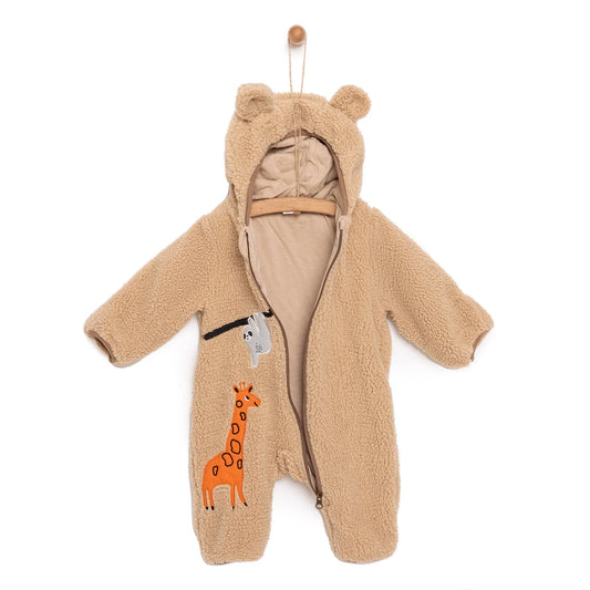 Midimod Newborn Boy Welsoft Jumpsuit - Beige