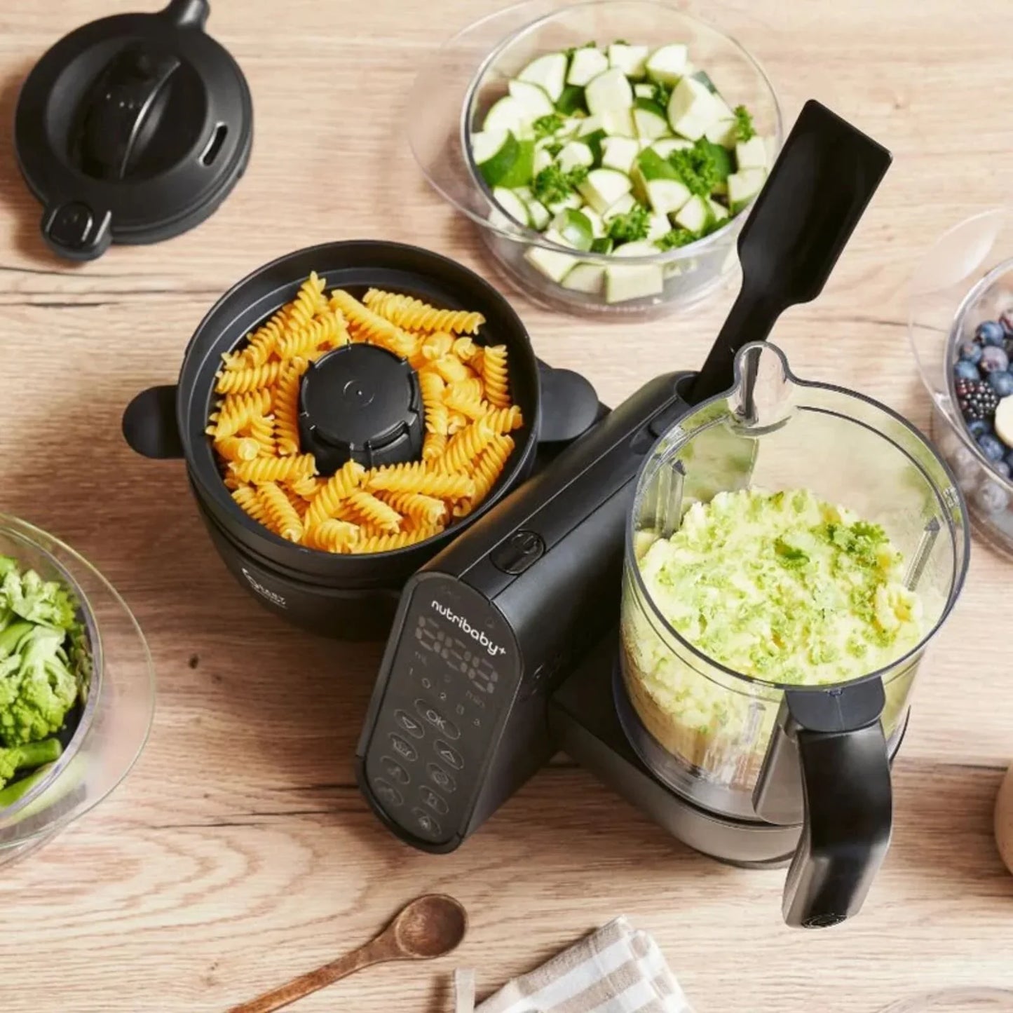 Babymoov Nutribaby (+) XL 6-in-1 Baby Food Maker - Black Edition