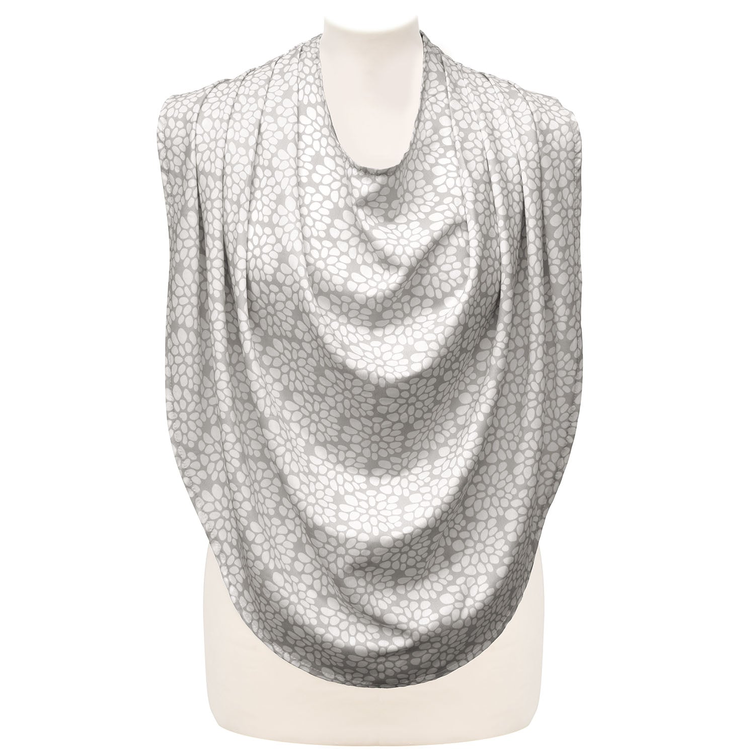 Breastfeeding Cover - Discreet and Stylish Nursing Scarf in Light Grey