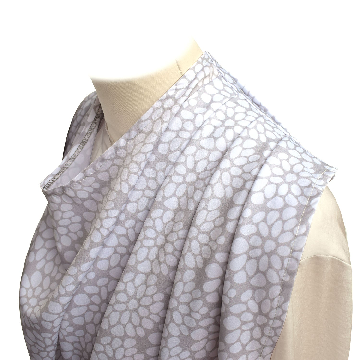 Breastfeeding Cover - Discreet and Stylish Nursing Scarf in Light Grey