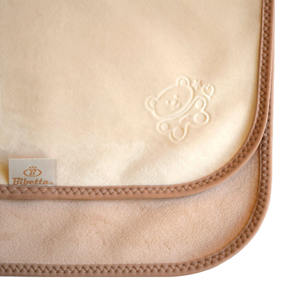 Plush Tummy Time Mat in Cream & Beige for Newborn Baby