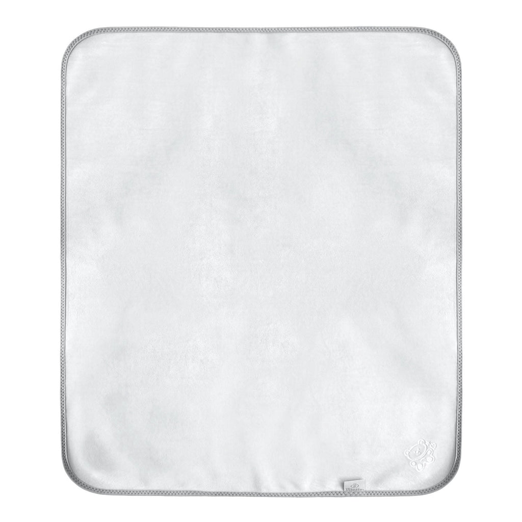 Plush Tummy Time Mat in White & Grey for Newborn Baby