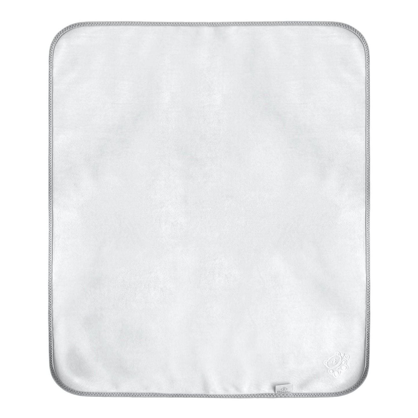 Plush Tummy Time Mat in White & Grey for Newborn Baby