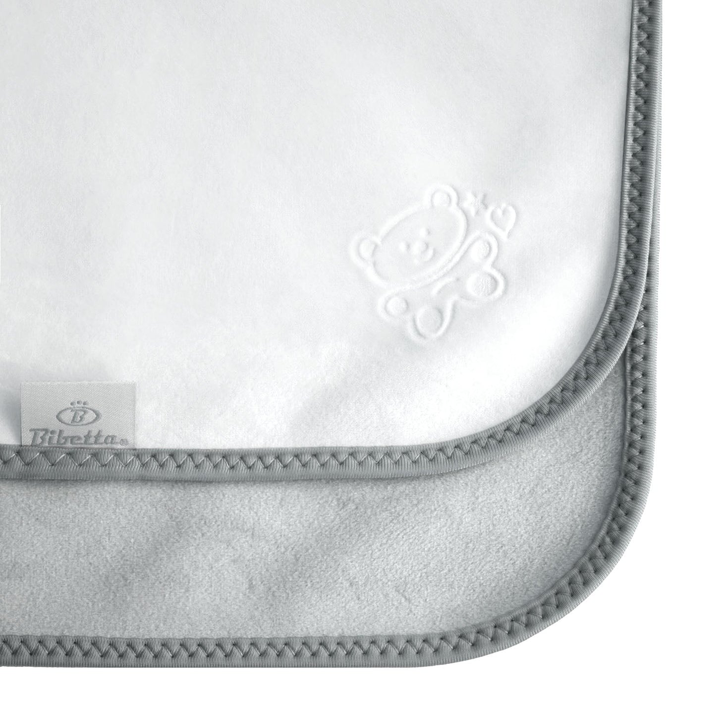 Plush Tummy Time Mat in White & Grey for Newborn Baby