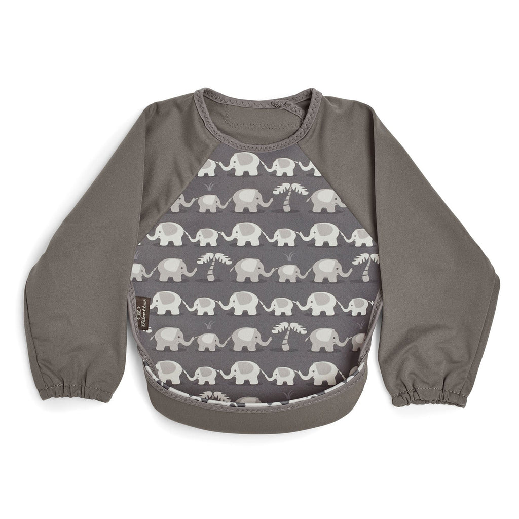 Weaning Bib with Sleeves - Elephants UltraBib