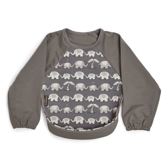 Weaning Bib with Sleeves - Elephants UltraBib