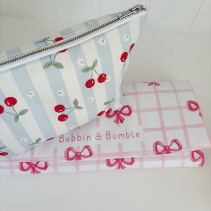 Nappy Wallet - Cherry Stripe