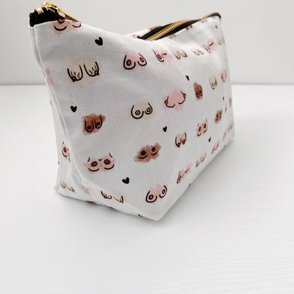 Zip-up nappy wallet - Boobies Print