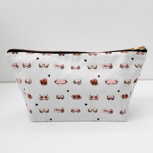 Zip-up nappy wallet - Boobies Print
