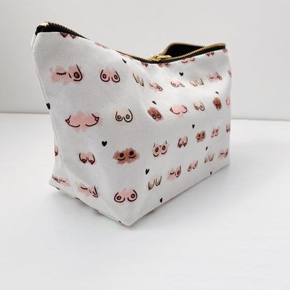 Zip-up nappy wallet - Boobies Print
