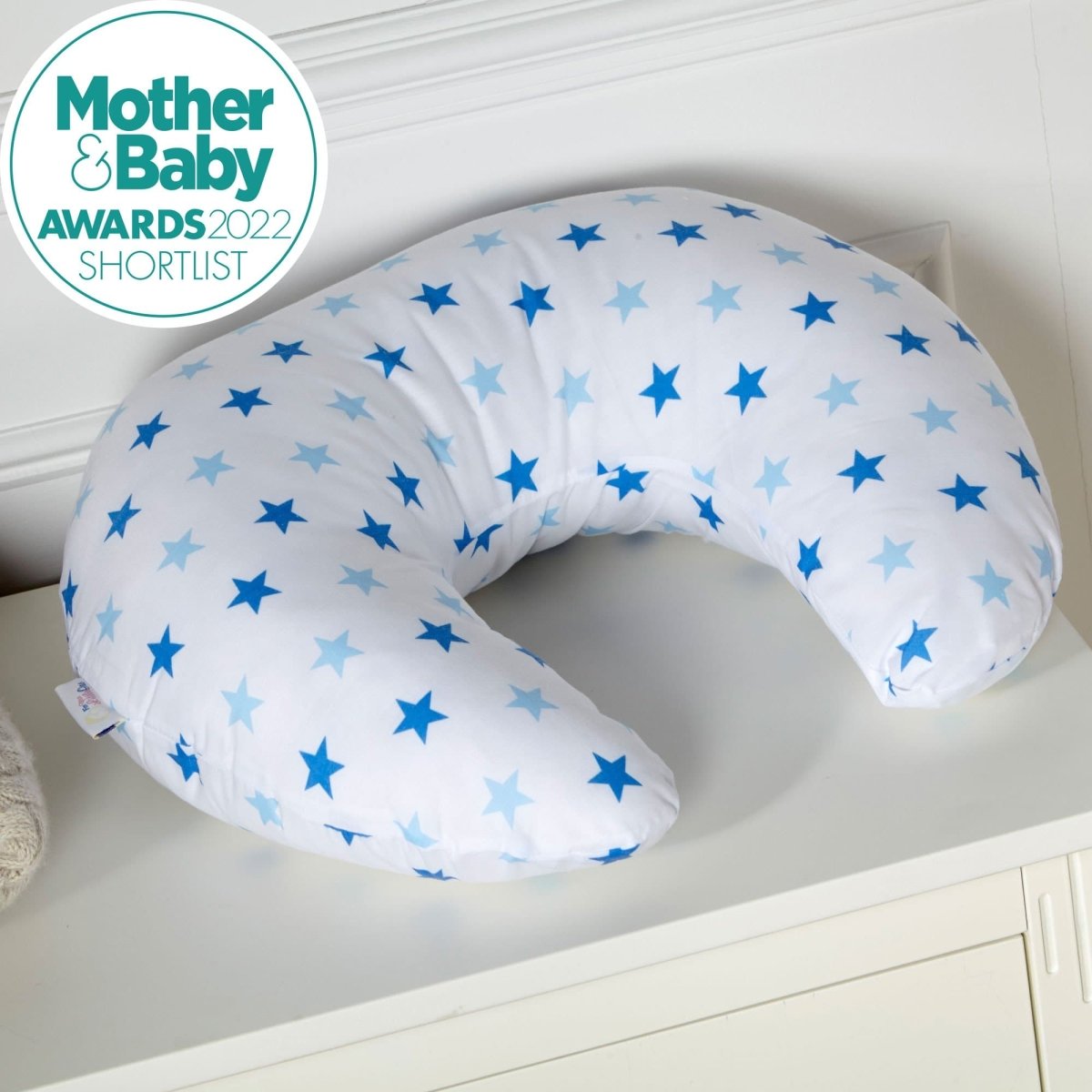 Breast Feeding Maternity Nursing Pillow - Little Star Blue