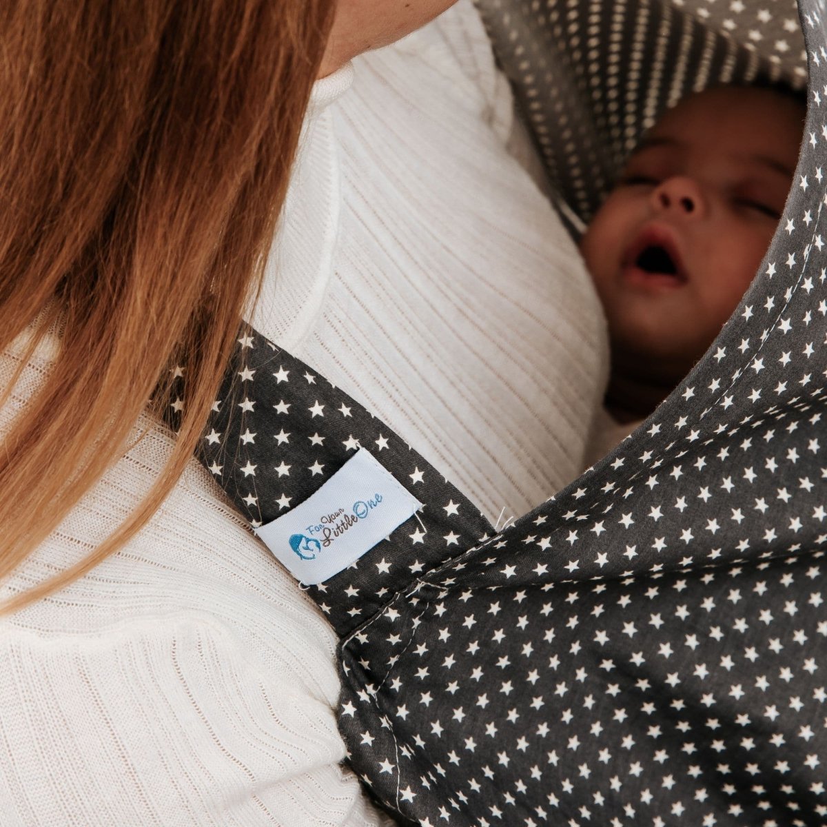 Breastfeed Apron - White Stars-Clearance