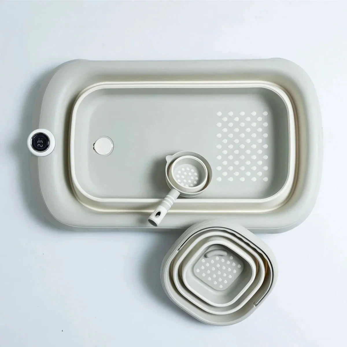 baby plus Bath Tube with Thermometer Set 3 pcs