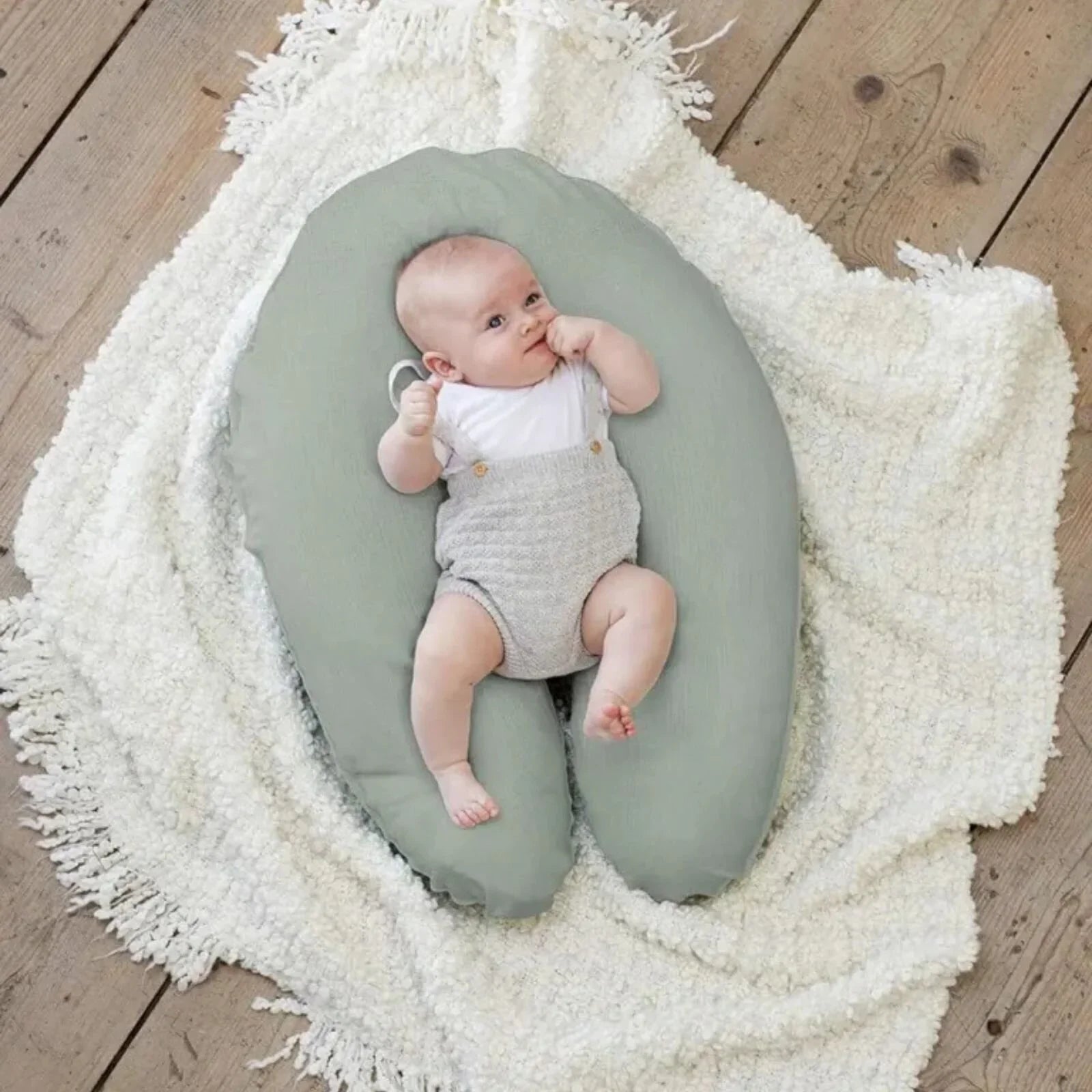 Doomoo Comfy Big Muslin Maternity Pillow - Green