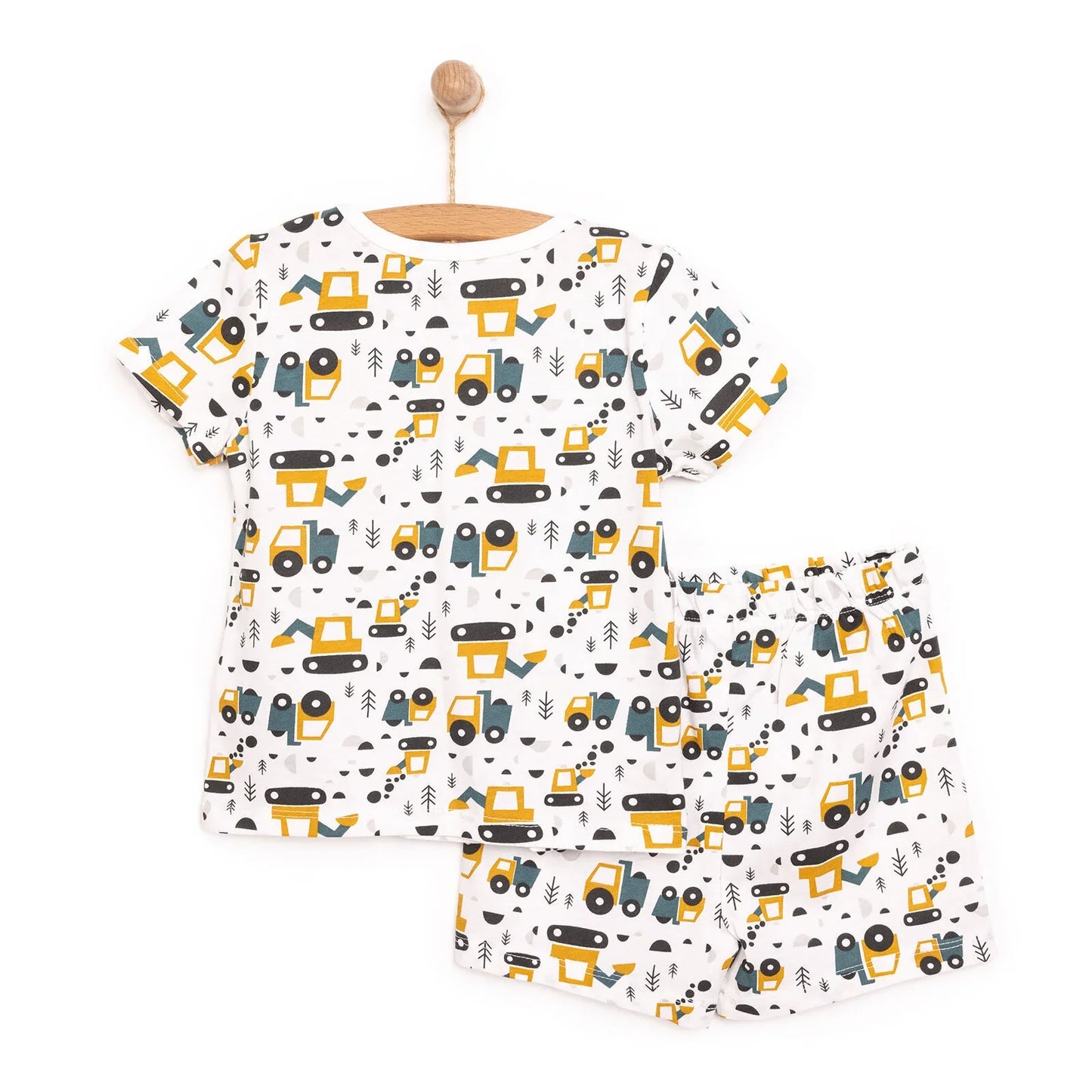 HelloBaby Baby Boy Short Sleeve Pyjamas Set - Ecru