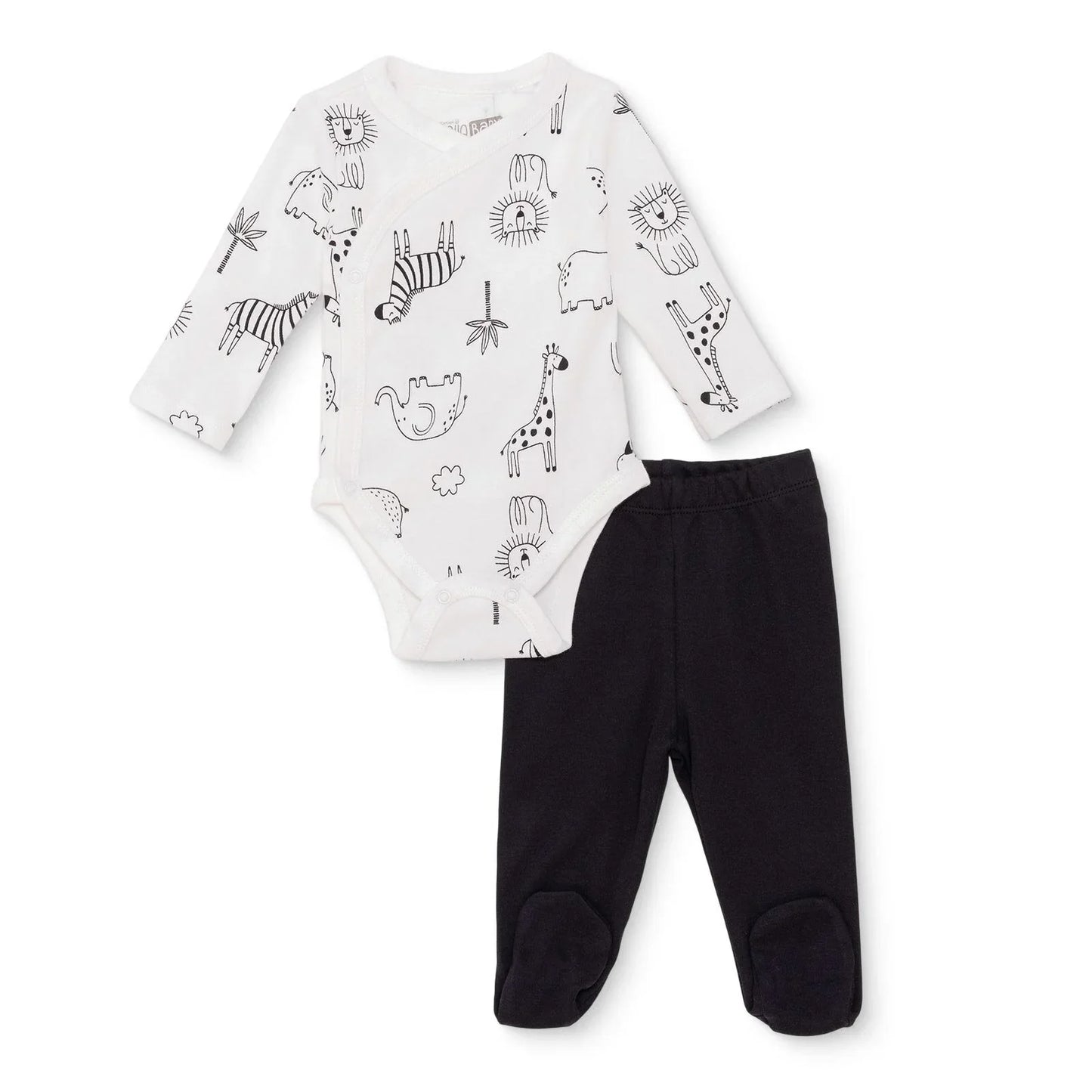 HelloBaby Newborn Body Footed Bottom - Ecru