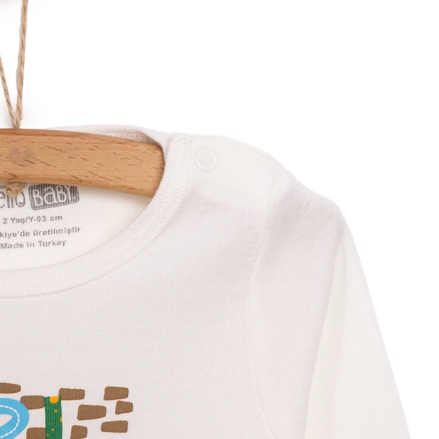 HelloBaby Baby Boy Long Sleeve Bodysuit - Beige