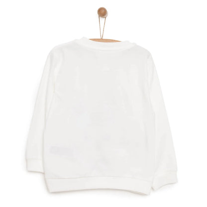 HelloBaby Baby Girl Rabbit Printed Sweatshirt - Ecru