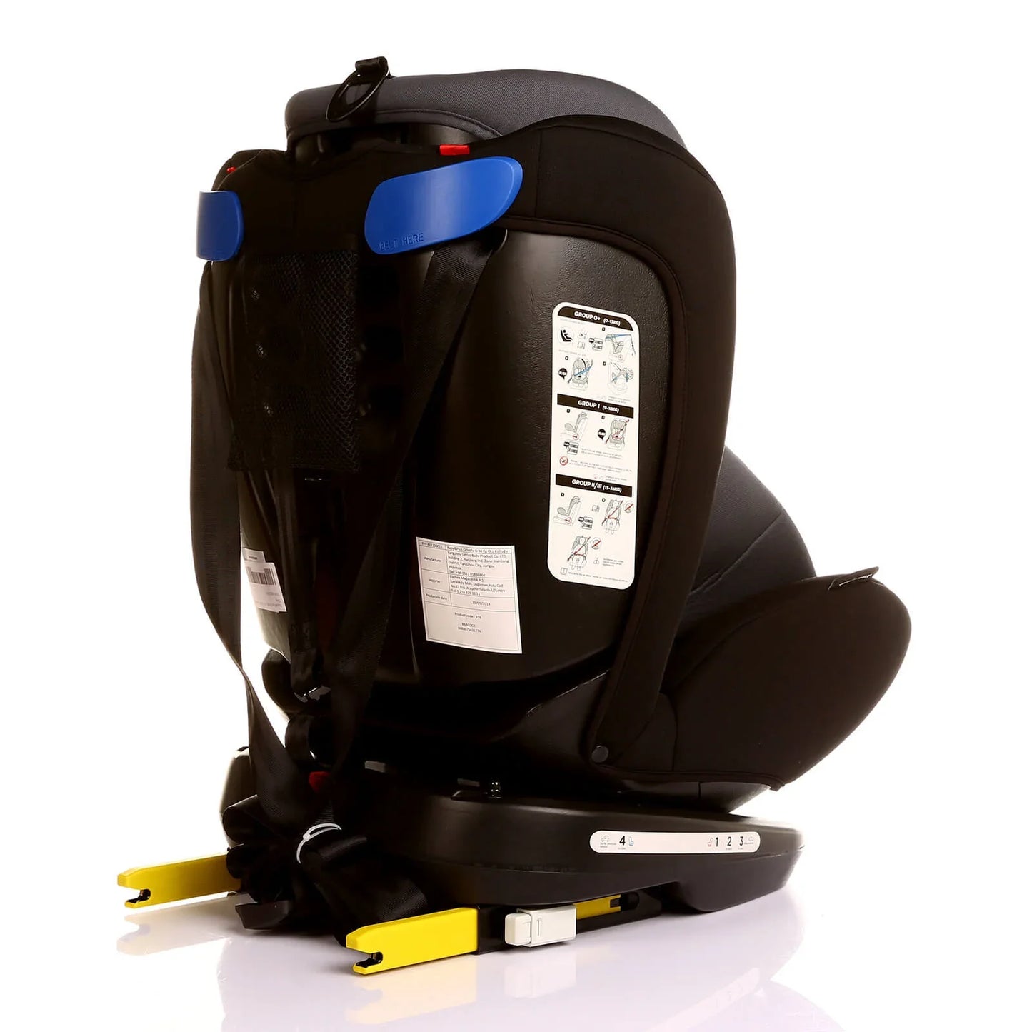 baby plus Orbitfix Group 0+/1/2/3 (Birt to 12 Years) Car Seat - Black Grey