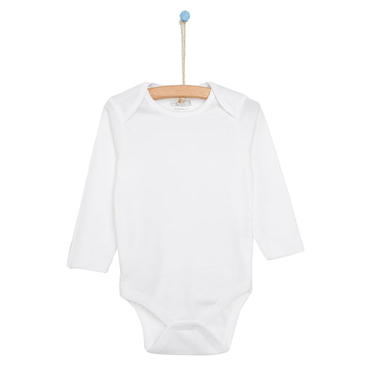 HelloBaby Long Sleeve Baby Bodysuit - White
