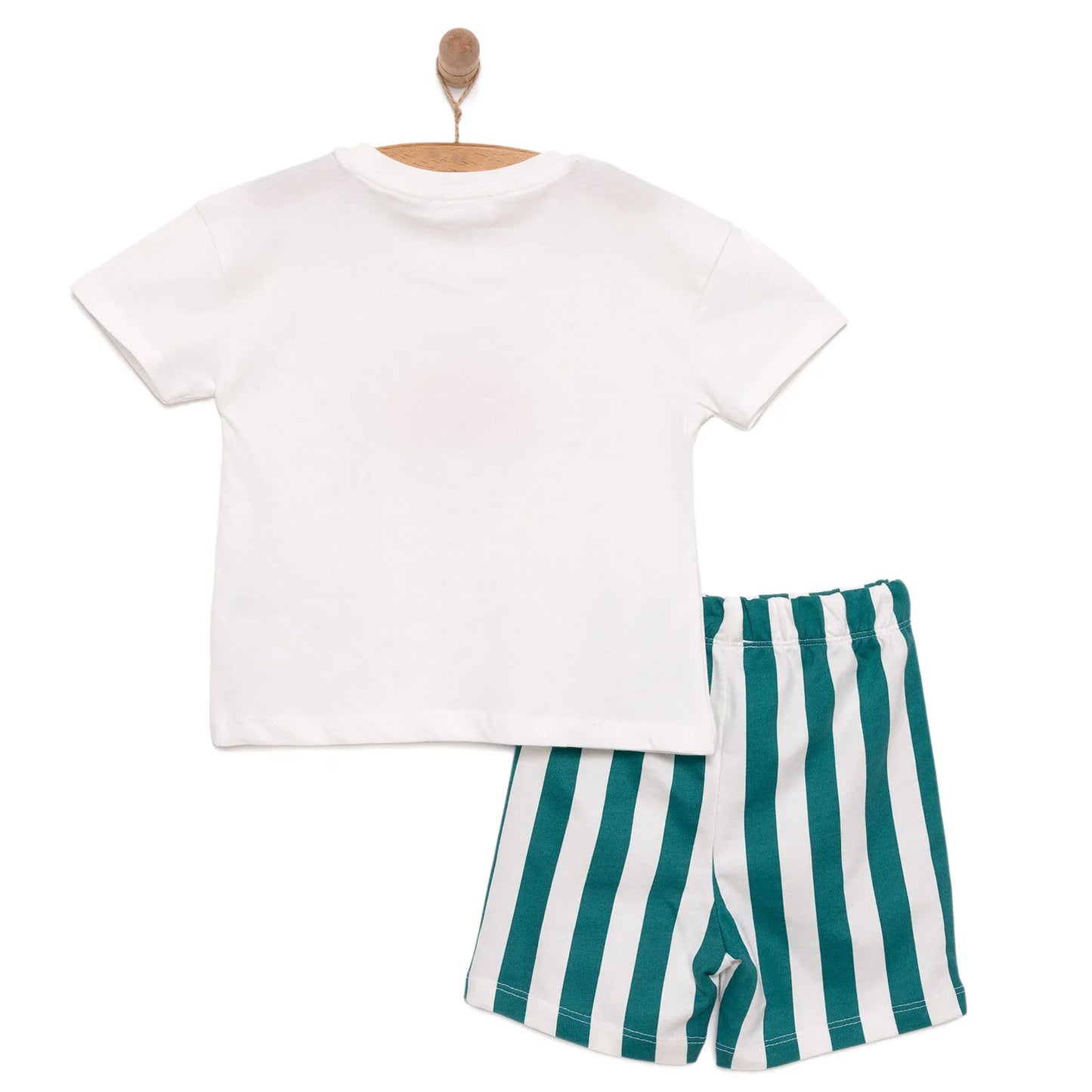 HelloBaby Motto Boy T-shirt & Short - White