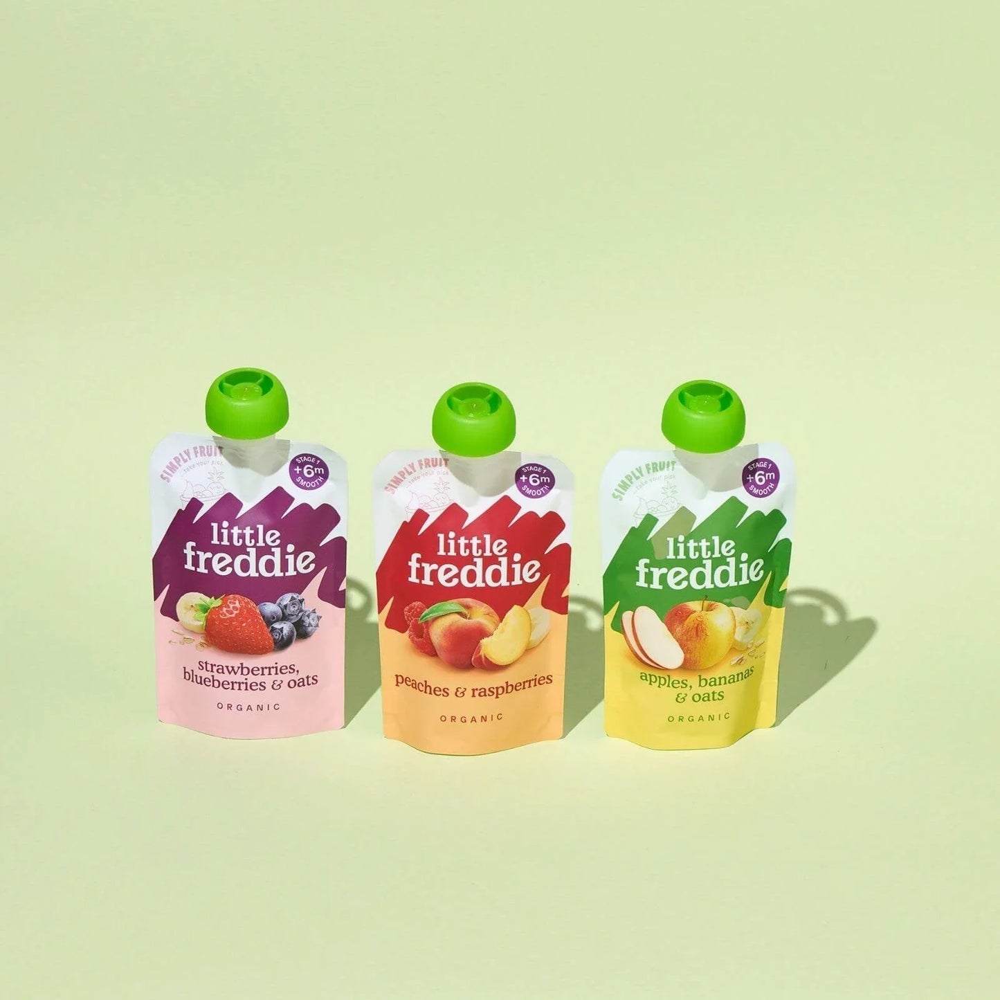 Little Freddie Organic Strawberries Blueberries & Oats Baby Food Pouch 6+ months 100g