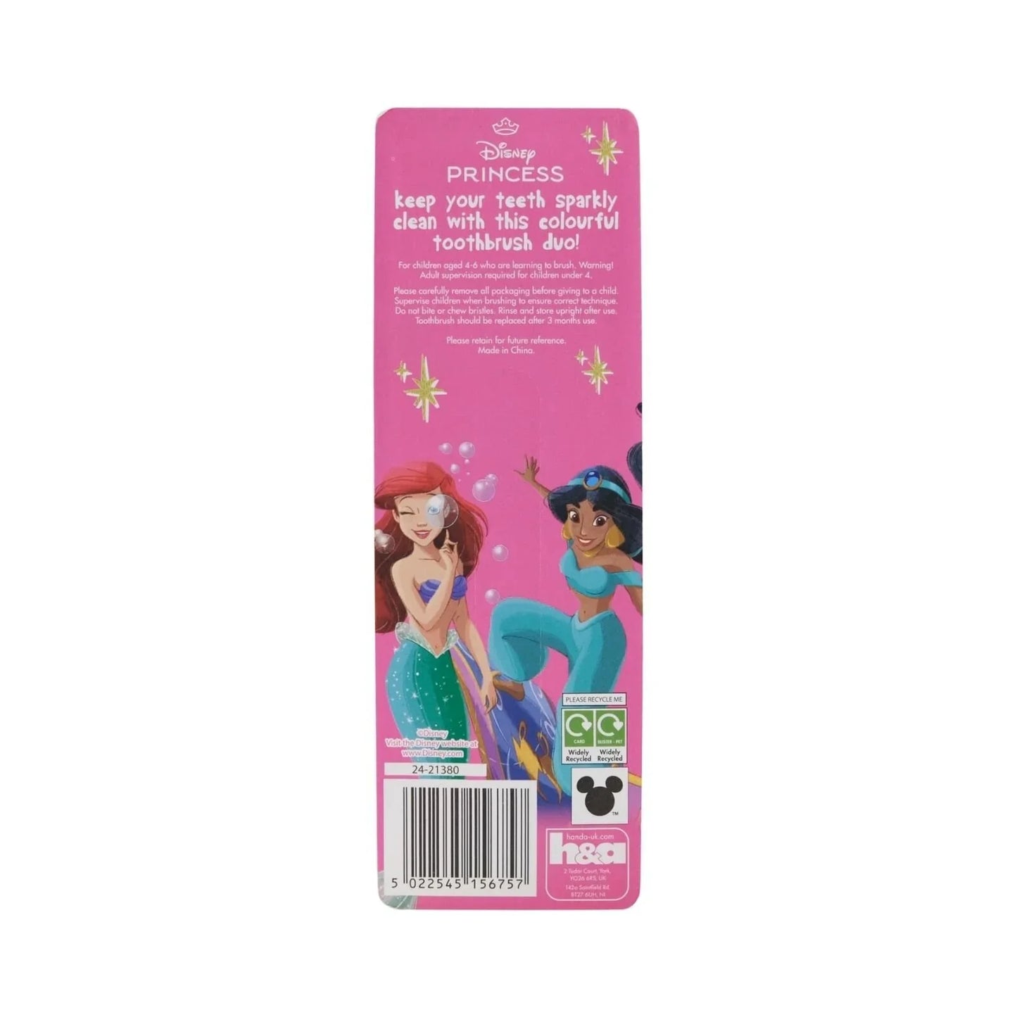 Disney Princess Toothbrushes Pack of 2