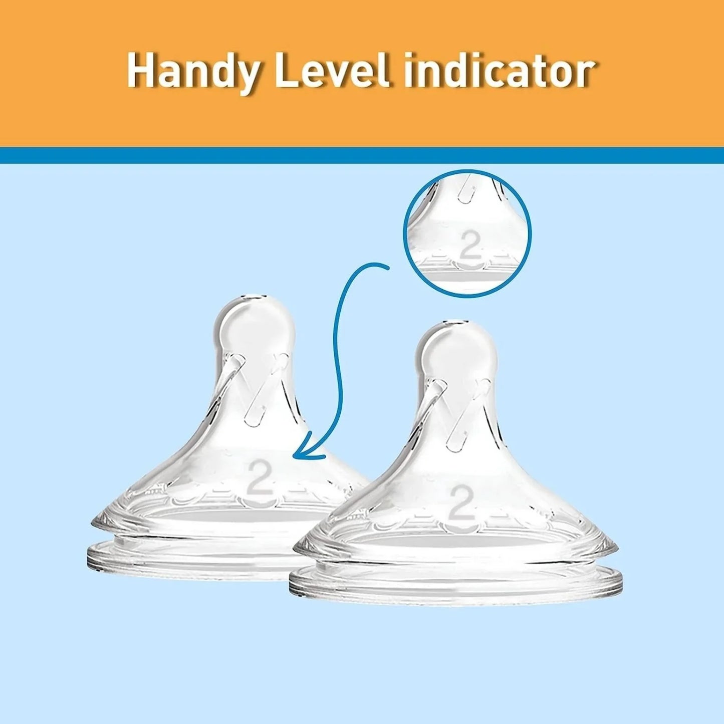 Dr. Brown's Options+ Baby Bottle Teats Level 2 Wide Neck 3+ months Pack of 2