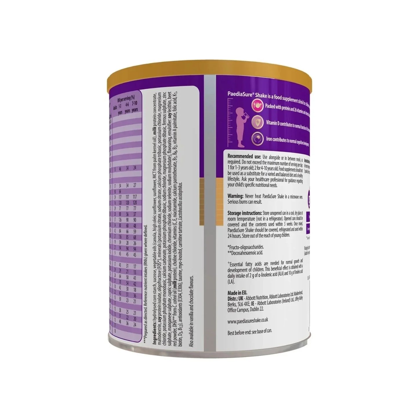 PaediaSure Shake Chocolate Flavoured Nutritional Supplement Powder for Kids 850g