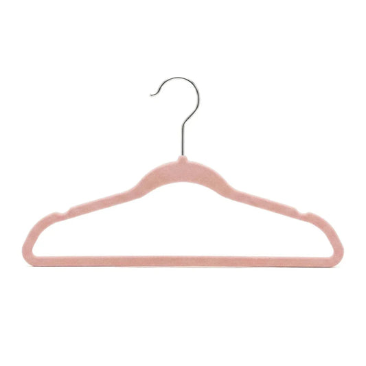 HelloBaby 5 Pack Velvet Baby Clothes Hangers - Soft Pink