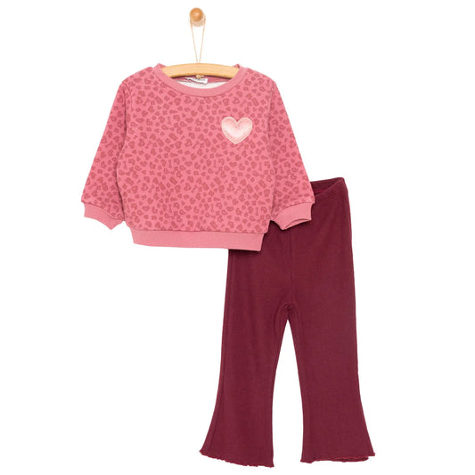 HelloBaby Baby Girl Sweatshirt Legging 2 pcs - Purple