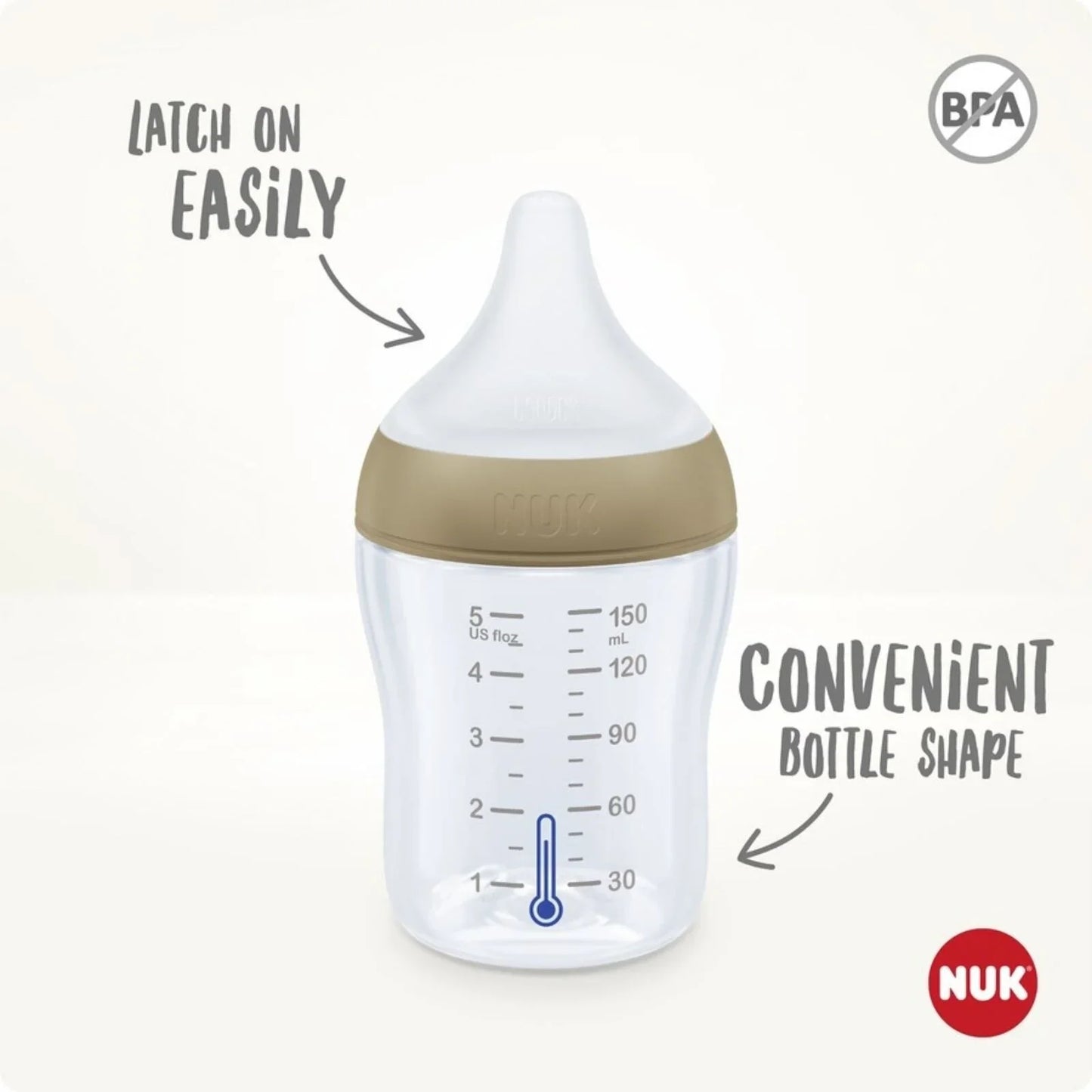 NUK Anti-Colic Perfect Match 260ml Pack of 4 - Rainbow
