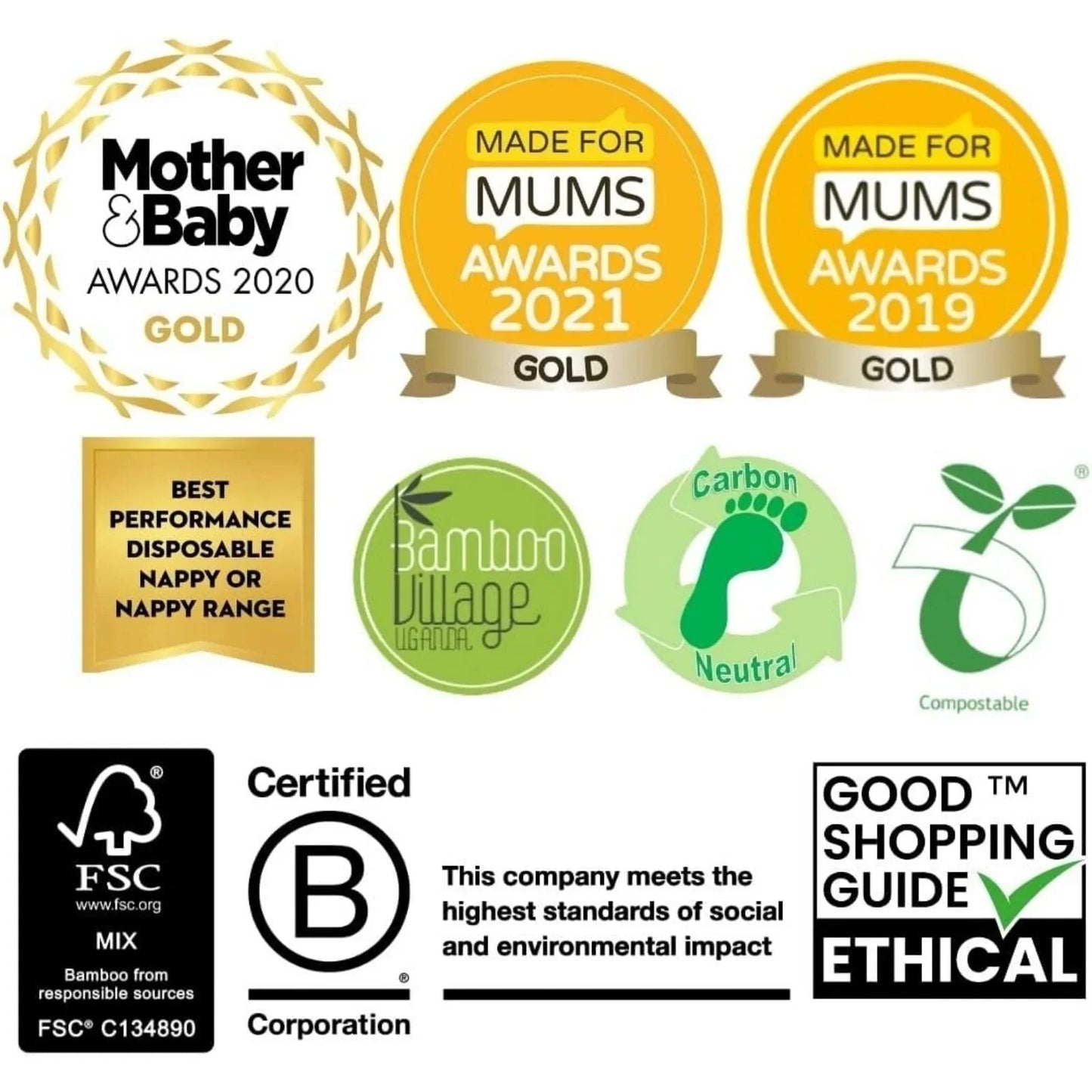 Mama Bamboo Sustainable Bamboo Size 4 - 26 nappies