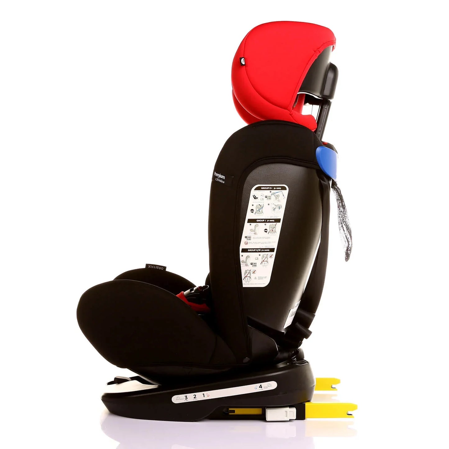 baby plus Orbitfix Group 0+/1/2/3 (Birt to 12 Years) Car Seat - Black Red